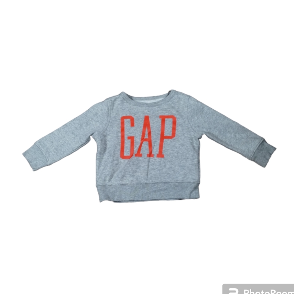 Baby Gap 2 years old Gap Logo with red letters Crewneck Gray Pullover Sweatshirt
